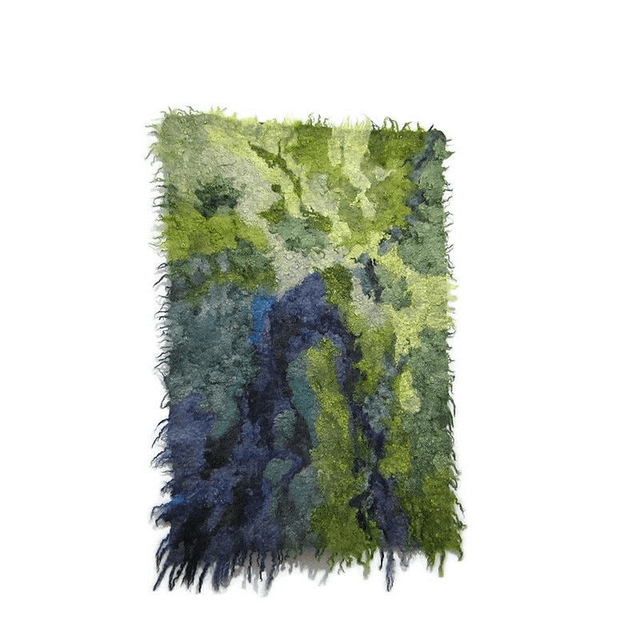 Pannello artistico parete feltro fatto a mano Decorazione Infeltrimento lana Pannello verde di riduzione del rumore