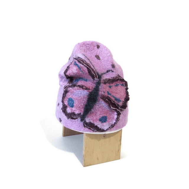 Cappello donna feltro lana merino seta Cappello  fatto a mano Set cappello slouchy