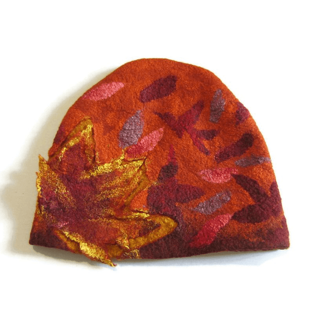 Cappello donna feltro lana merino seta Cappello  fatto a mano Set cappello slouchy