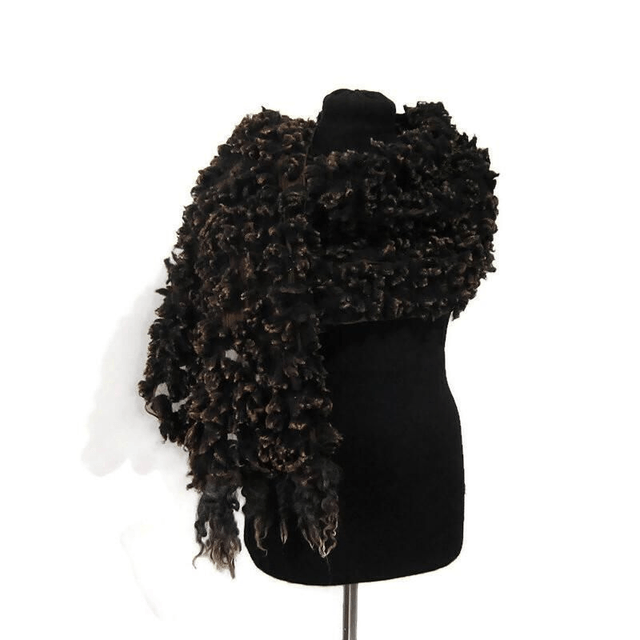 Arte Sciarpa infeltrito di lana calda Stole lungo inverno