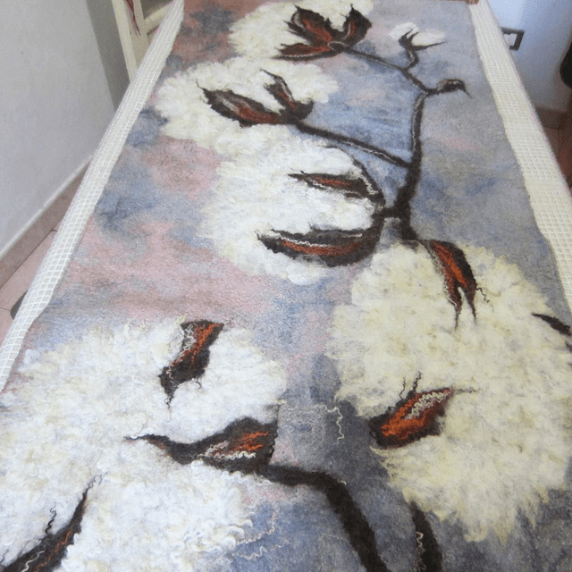 Arazzo parete feltro Fatto a mano decorativo isolamento acustico pannello grigio lana infeltrimento arredamento cotone Riduzione del rumore