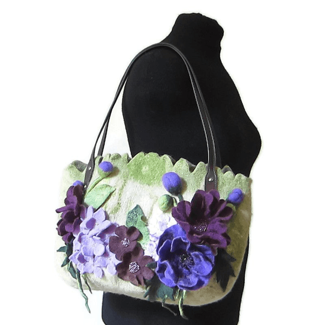 Borsa donna fatta a mano Borsa a spalla Borsa feltro lana Borsa regalo unica per le donne