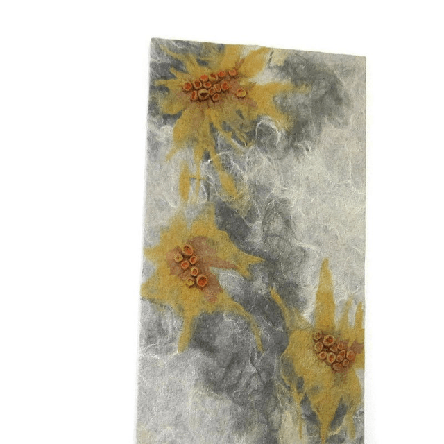 Arazzo da parete in feltro decorativo decorazione tessuto insonorizzata lana infeltrimento grigio Fatto a mano con effetto riduzione rumore