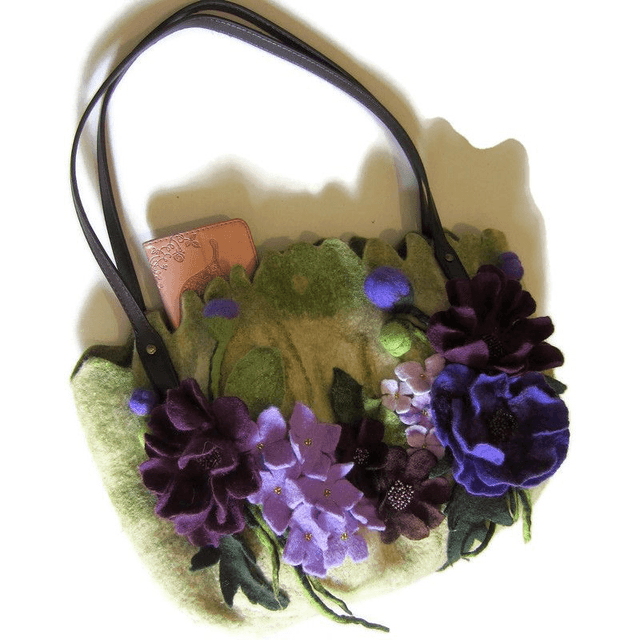 Borsa donna fatta a mano Borsa a spalla Borsa feltro lana Borsa regalo unica per le donne