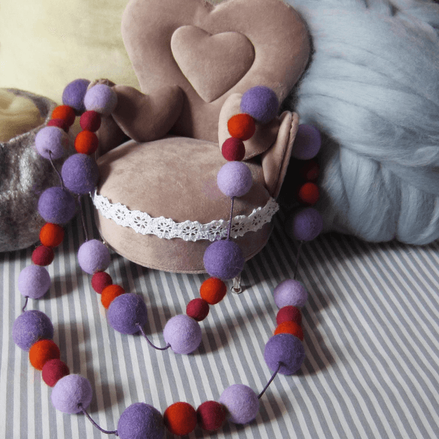 Collana in feltro di lana merino
