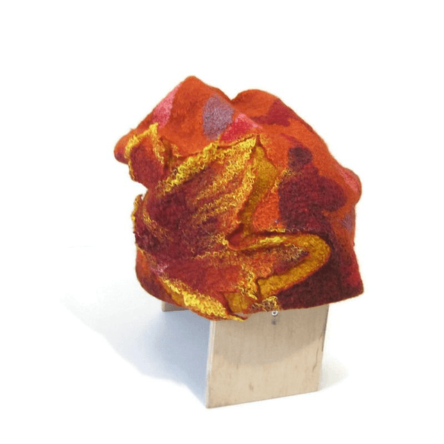 Cappello donna feltro lana merino seta Cappello  fatto a mano Set cappello slouchy