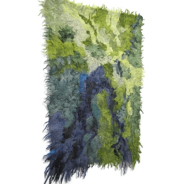 Pannello artistico parete feltro fatto a mano Decorazione Infeltrimento lana Pannello verde di riduzione del rumore