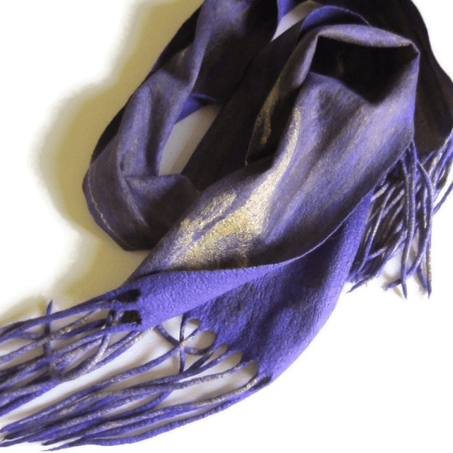 Sciarpa lunga infeltrito lana merino seta infeltrimento fatto a mano sciarpa da donna sciarpa da uomo regalo unico