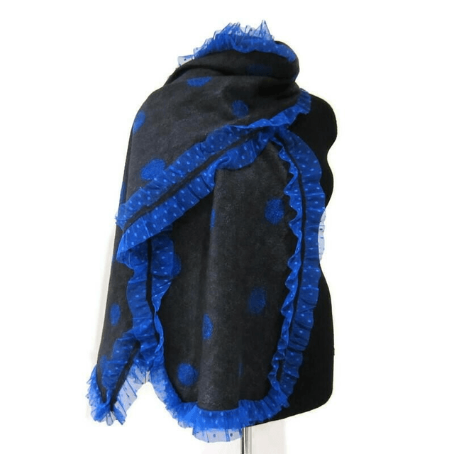 Sciarpa infeltrita di lana merino e seta in stile boho