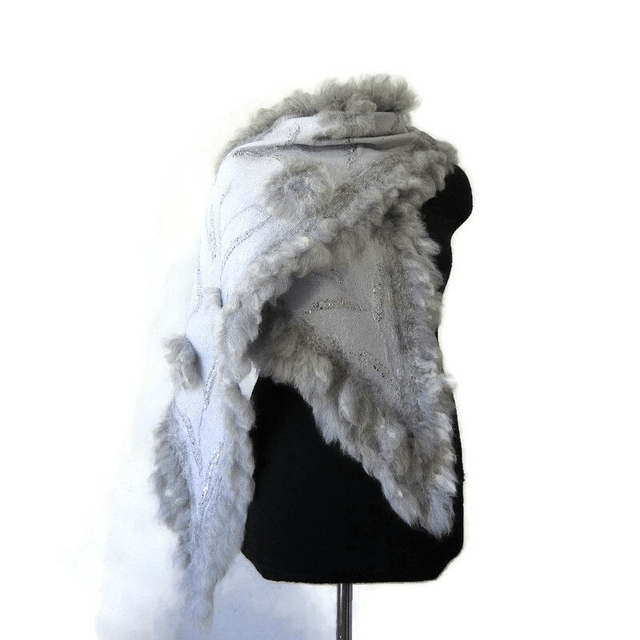 Sciarpa donna feltro lana merino alpaca Sciarpa caldo inverno autunno grigio Fatto a mano