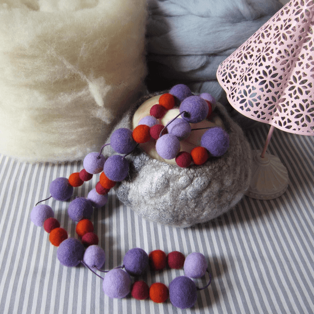 Collana in feltro di lana merino
