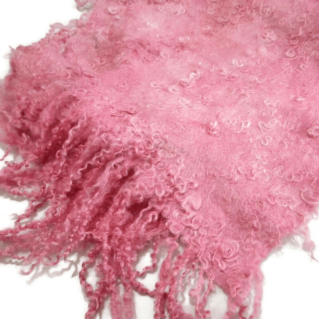 Sciarpa invernale rosa vanigliato Sciarpa in lana infeltrita Fatta a mano Sciarpa calda da donna Regali per lei Regalo unico