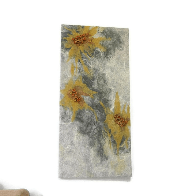 Arazzo da parete in feltro decorativo decorazione tessuto insonorizzata lana infeltrimento grigio Fatto a mano con effetto riduzione rumore