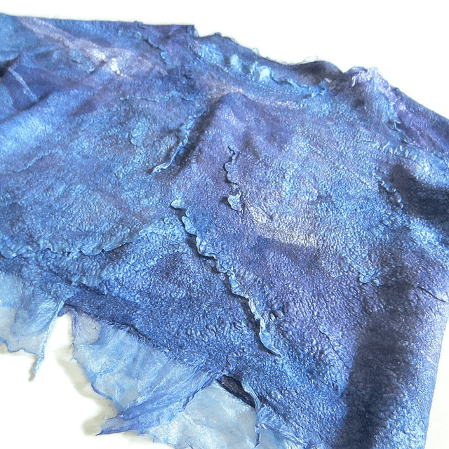 Camicetta da donna in feltro di lana merino fatta a mano Camicetta blu manica corta senza cuciture stile boho