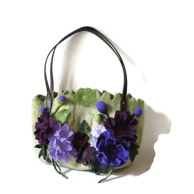 Borsa donna fatta a mano Borsa a spalla Borsa feltro lana Borsa regalo unica per le donne