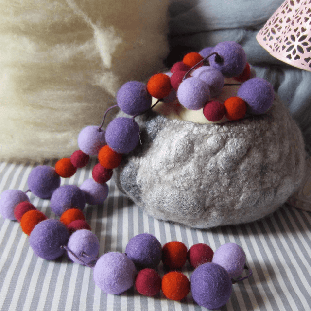 Collana in feltro di lana merino