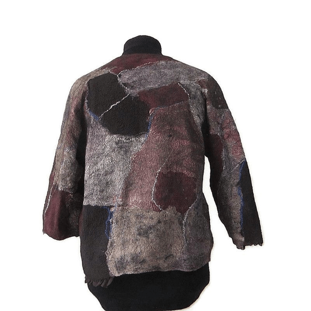 Maglione donna marrone bordeaux lana merino seta feltro Pullover fatto a mano Infeltrimento regali unici per le donne maglione caldo morbido