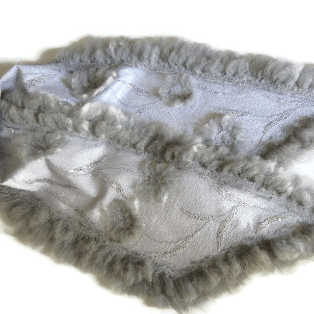 Sciarpa donna feltro lana merino alpaca Sciarpa caldo inverno autunno grigio Fatto a mano